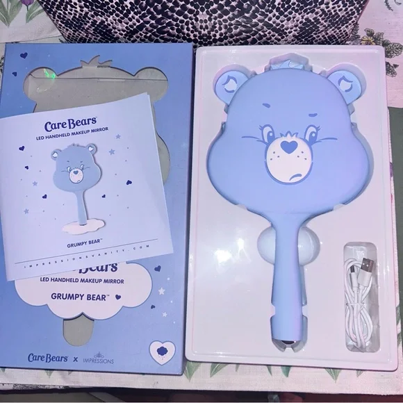 Care Bears Grumpy Bear Impressions beauty X colab. Hand mirror with stand - Picture 2 of 10